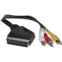 SCART kabelis ShiverPeaks AVK 407-200 SC ar slēdzi un 3×RCA savienotājiem
