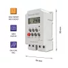 DIN-sliedes elektroniskais taimeris QOLTEC PC0629 — 24V barošana, 16A izeja