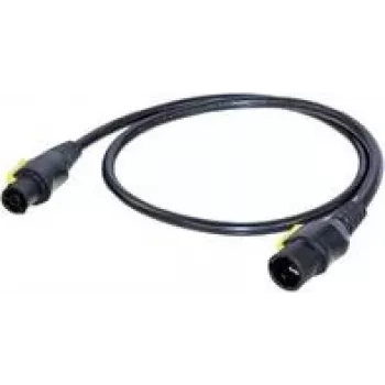 Neutrik strāvas savienojuma kabelis [1x PowerCon-Socket - 1x PowerCon-Plug] 3,00 m Melns, Dzeltens (NKPF-M-A-3)