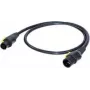 Neutrik strāvas savienojuma kabelis [1x PowerCon-Socket - 1x PowerCon-Plug] 3,00 m Melns, Dzeltens (NKPF-M-A-3)