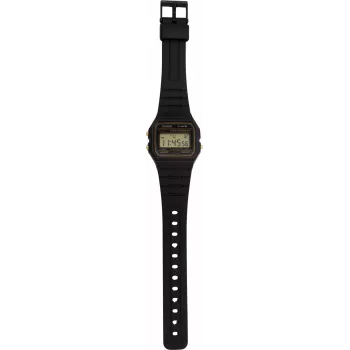 Digitālais pulkstenis CASIO F-91WG-9QDF — klasisks digitālais displejs, sveķu korpuss un siksniņa, ūdensizturīgs, modinātājs, hronometrs