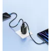 USB un USB-C 30 W GaN ātrais lādētājs usams CC229 balts — LED indikators, kompakts dizains