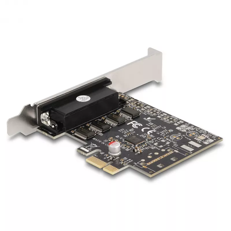 DeLOCK 66324 Iekšējais RS-232 VGA Adapteris PCIe Sievišķā pieslēgvieta Melns