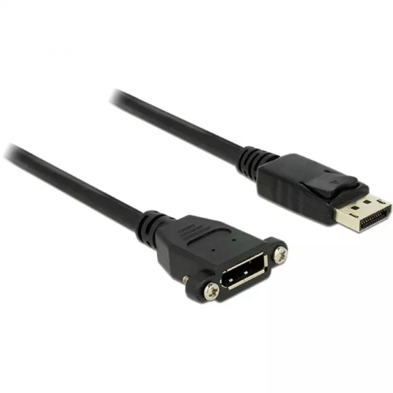 DisplayPort kabelis DeLOCK 85114 1m M-F Melns