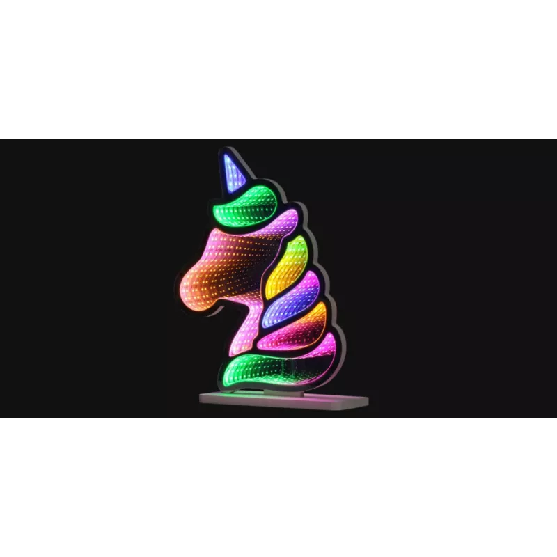 Neona gaismas MANTA Style UNICORN MASNL134MT ar tuneļa efektu — dekoratīvs LED panelis telpas apgaismojumam