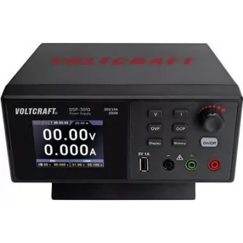 VOLTCRAFT DSP-3010 laboratorijas barošanas avots, regulējams 0–30 V 0–10 A 300 W USB Slave funkcija Izeju skaits 1 x (VC-12231815)