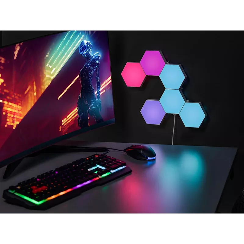 Padziļināti montējams RGB LED panelis TRACER Smart Hexagon Tracer 47256 Ambience TRAOSW47256
