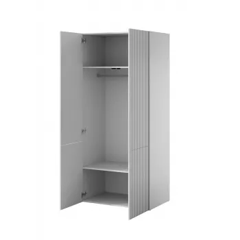 Drēbju skapis cama meble PAFOS 2D 90x55,5x198,5 cm balts matēts ar 2 plauktiem