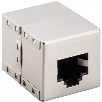 Wentronic Goobay CAT 5e RJ45 savienotājs / pāreja - līdz 100 MHz tīkliem, ekranēts (15027)