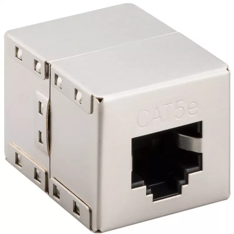 Wentronic Goobay CAT 5e RJ45 savienotājs / pāreja - līdz 100 MHz tīkliem, ekranēts (15027)