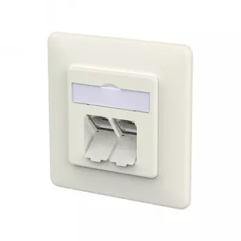 METZ CONNECT Connection Socket E-DAT C6A LSA++ 2 Port UP baltā
