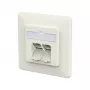 METZ CONNECT Connection Socket E-DAT C6A LSA++ 2 Port UP baltā