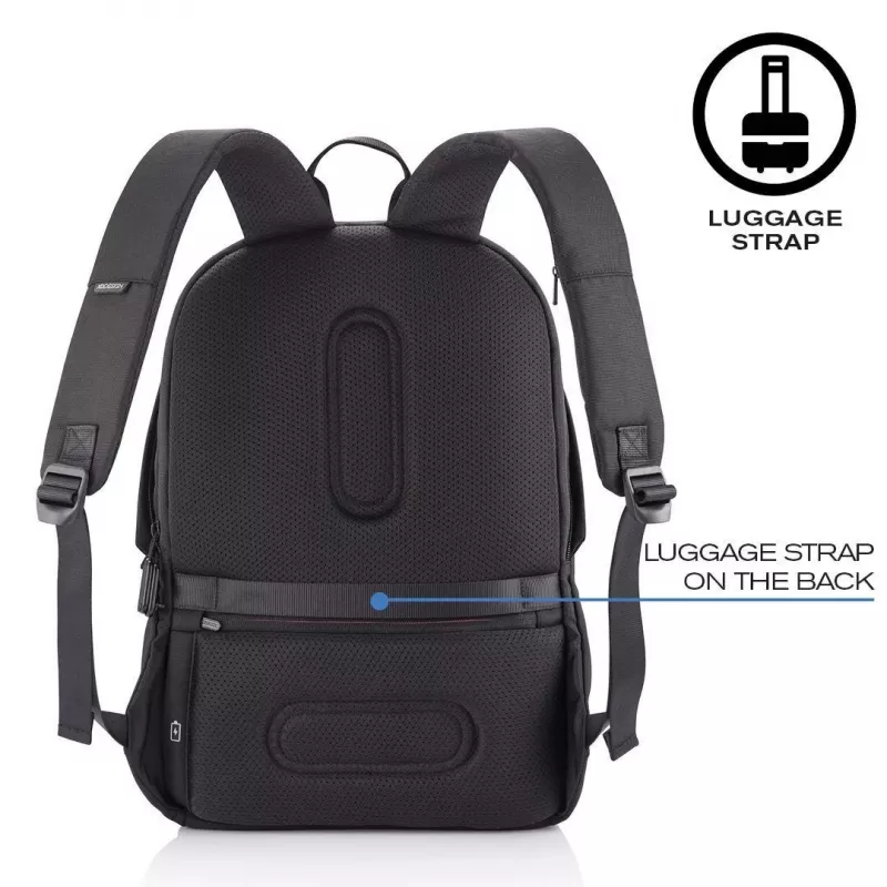 Ikdienas mugursoma XDDESIGN Bobby Soft ar 15,6 collu klēpjdatora nodalījumu, 16 L, PET, melna