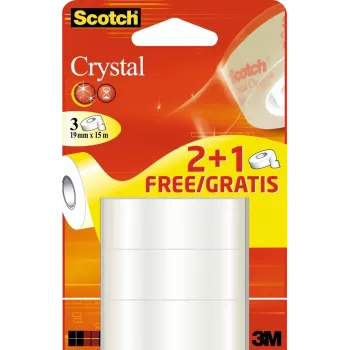 Kancelejas līmlente Scotch 61915RP 15m Caurspīdīga 19mm 3 gab.