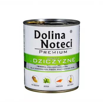 Mitrā pieaugušu suņu barība dolina noteci Premium ar brieža gaļu (kuilis) 800 g, kanna, 12% olbaltumvielu, 7% tauku