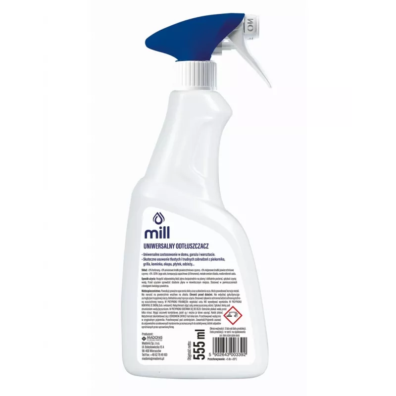 Degreaser Mill Clean 555 ml — Mill attaukošanas aerosols 555 ml tauku traipu noņemšanai