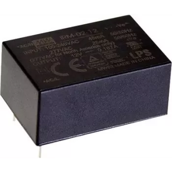 AC-DC moduļa barošanas adapteris Mean Well IRM-02-3.3S, 2 W, 3,3 V, 0,6 A, ieeja 85–305 V, RoHS