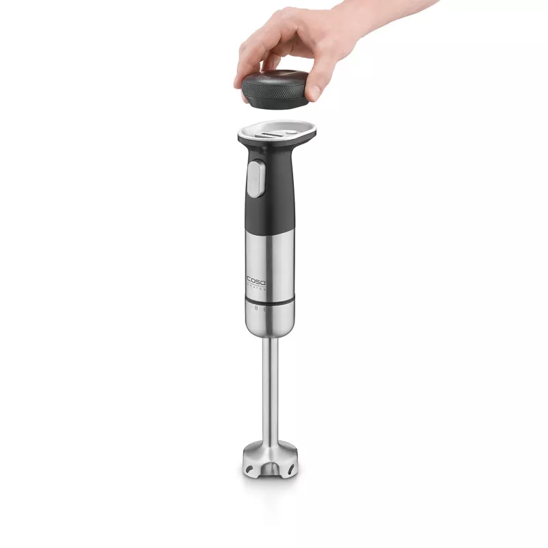Caso | Bezvadu 4in1 rokas blenderis | Click & Mash | Rokas blenderis | 180 W | Ātrumu skaits: mainīgs ātruma regulējums | Nerūsējošais tērauds/melns