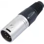 5 kontaktu XLR savienotājs Omnitronic 30208420 — vīrišķais/sievišķais audio savienotājs balansētiem signāliem