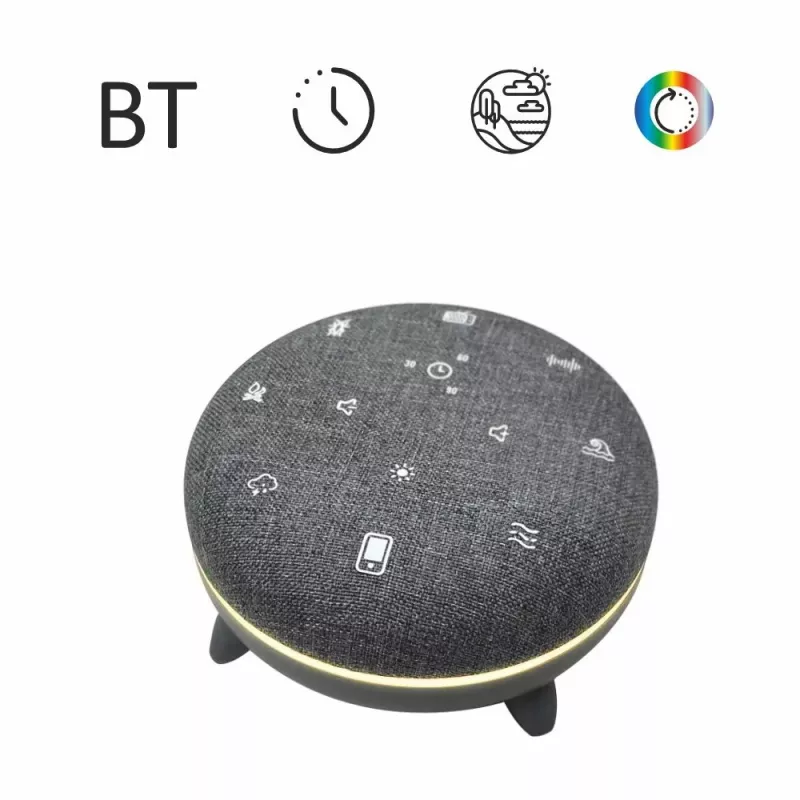Pārnēsājamais skaļrunis MANTA SPK03-GR Szumi-GO — zaļš, Bluetooth, mazuļu miega skaņas, taimeris, RGB fona apgaismojums, 12,5×7,5×12,5 cm