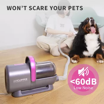PETKIT DT5-EU Putekļu sūcējs un matu griezējs kaķiem un suņiem, melns/violets