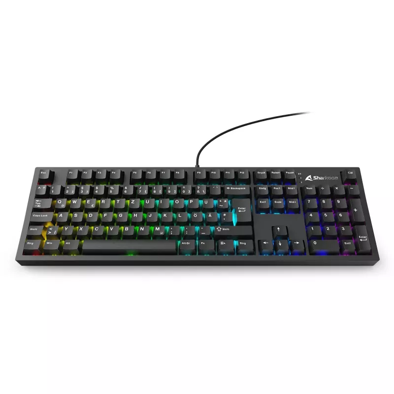 Mehāniskā tastatūra Sharkoon OfficePal KB70W — lineārie slēdži, tenkeyless izkārtojums
