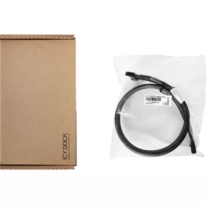 Kabeļa adapteris ICY DOCK MCIO 8i SFF-TA-1016 uz MCIO 8i SFF-TA-1016 (MB412L-B)