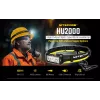 Galvas lukturītis Nitecore HU2000, 10 LED, USB uzlādējams litija jonu, alumīnijs+polikarbonāts, IP68 ūdensizturīgs
