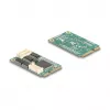 Iekšējā RS-232 saskarnes karte DELOCK 95278 — Mini PCI Express resursdators, 4× RS-232 izejas, FIFO 256 B, 30×51×10 mm
