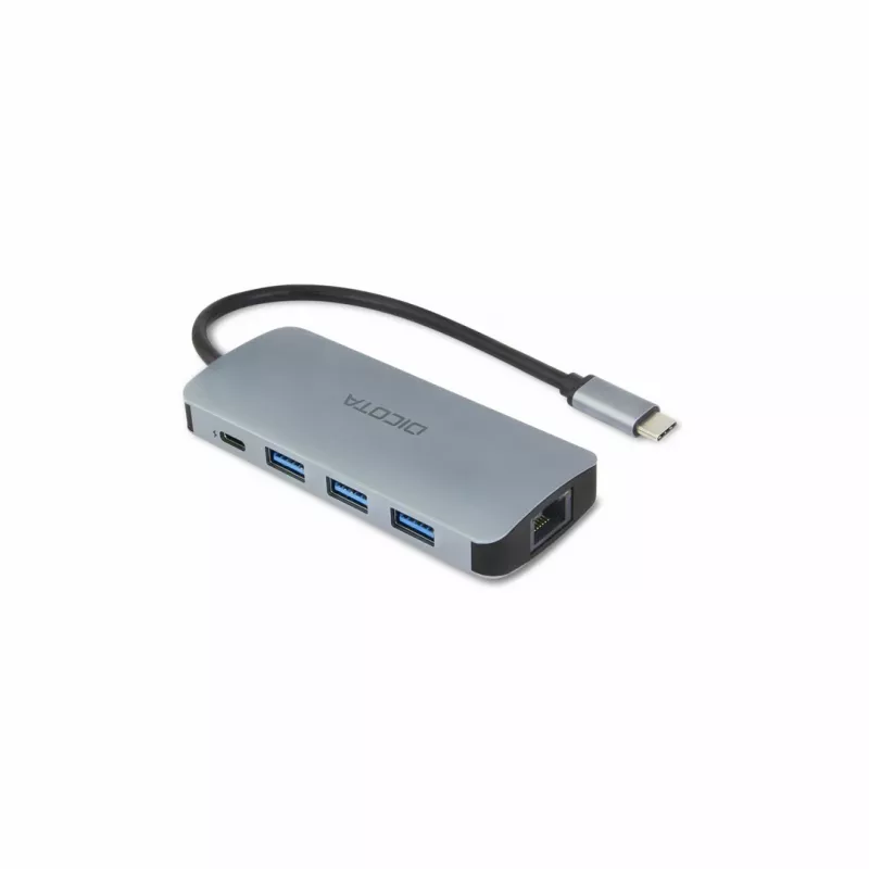 Dicota USB-C 8-in-1 Multi Hub 4K PD 100W sudraba