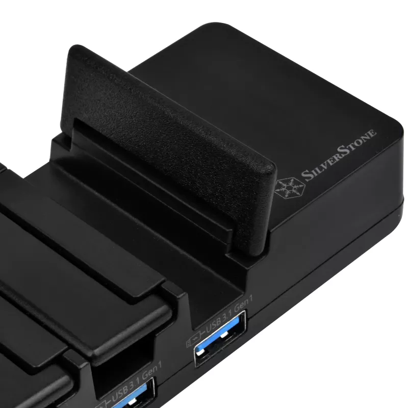 USB 3.1 Gen 1 darbvirsmas centrmezgls SILVERSTONE SST-UC03B-PRO — 7 USB pieslēgvietas