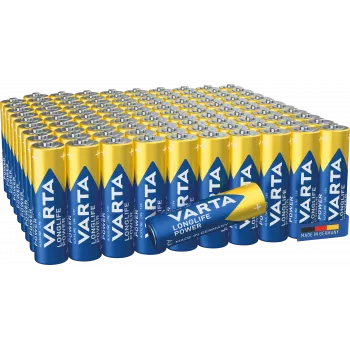 Baterijas Varta Longlife Power LR06 (AA/Mignon) — 100 gabali