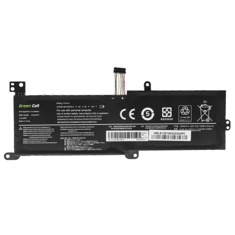 Baterija zaļa Cell LE125 Lenovo IdeaPad (7,4 V, 3500 mAh, LiPo, melna)