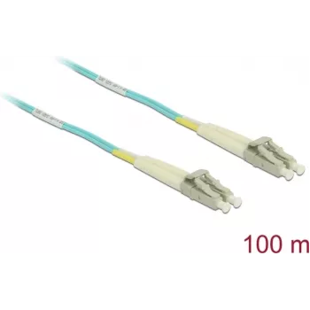 Tīkla kabelis Delock LC Duplex Multimode OM3 100m melns
