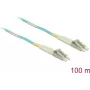 Tīkla kabelis Delock LC Duplex Multimode OM3 100m melns