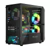 Computer Case Logic Concept Portos Mini ARGB Micro ATX Melns