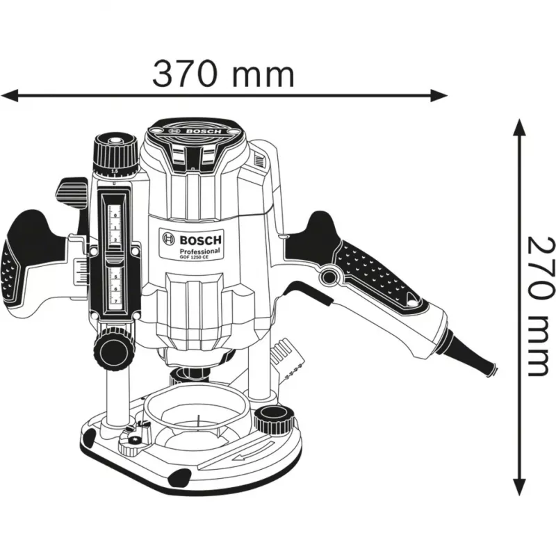 Bosch GOF 1250 CE Melns, Zils 24000 RPM 1250 W