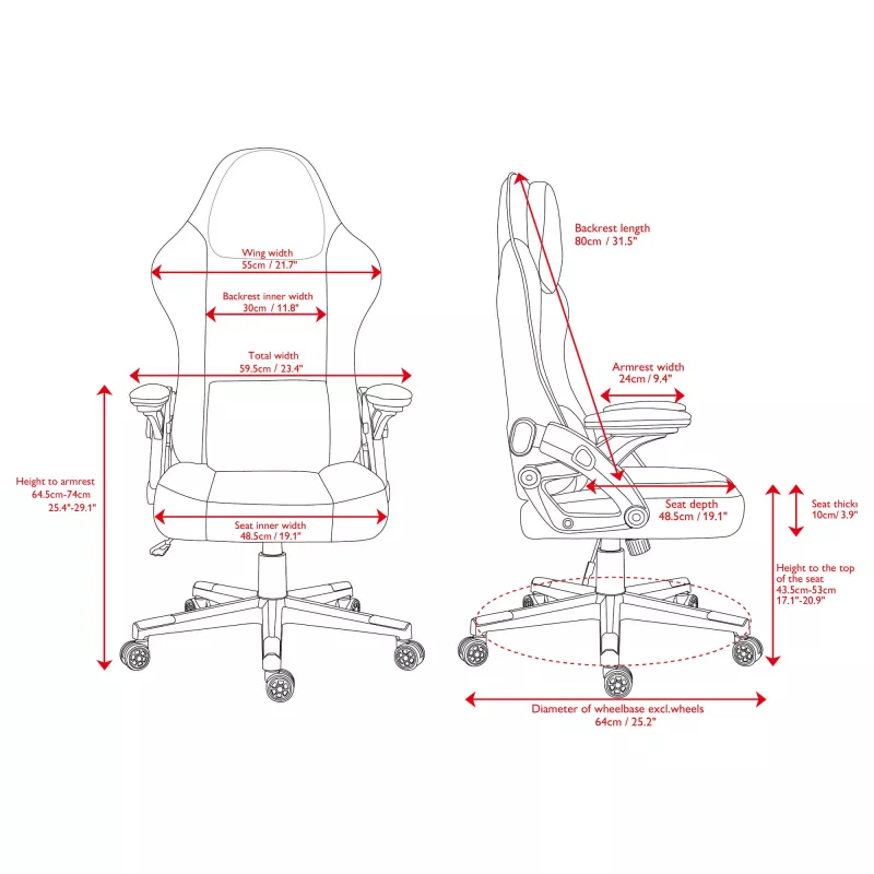 Deltaco DC130 Spēļu krēsls Soft Woven Mesh melns (GAM-180)