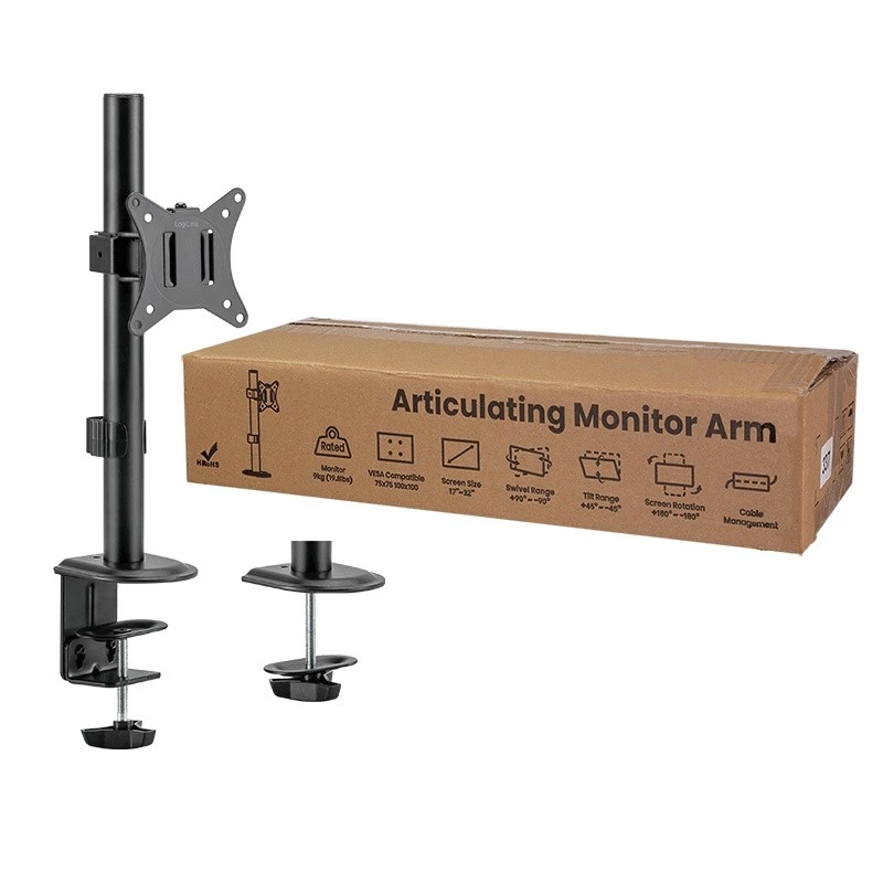 Monitora stiprinājums 17-32, maks. 9 kg, melns