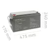Qoltec 53068 AGM akumulators | 12V | 150Ah | maks. 2250A