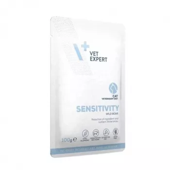 Mitrā kaķu barība VETEXPERT Veterinary Diet Sensitivity paciņa 100 g — mežacūka, bez graudiem, pieaugušiem kaķiem