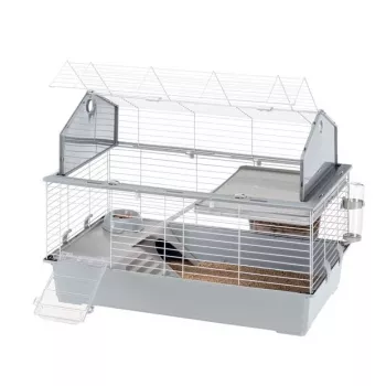 Būris Ferplast Barn 100 trušiem un jūrascūciņām, metāla/plastmasas, 960×570×730 mm, taupe/baltā