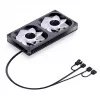 Jonsbo ZB-240BR 120 mm reversās lāpstiņas ARGB PWM 2 gab. korpusa ventilatori - melni