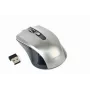 Bezvadu pele GEMBIRD MUSW-4B-04-BG — labās rokas, optiskā 1600 DPI, 4 pogas, RF bezvadu, melna/pelēka