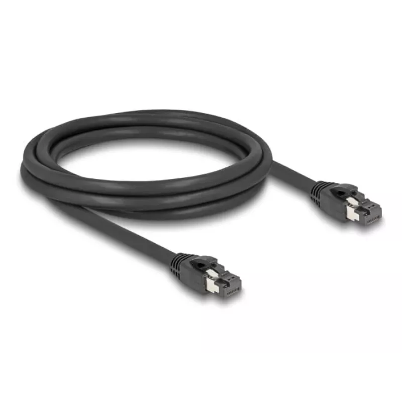 DeLOCK RJ45 tīkla kabelis Cat.8.1 S/FTP 2m 40Gbps Melns