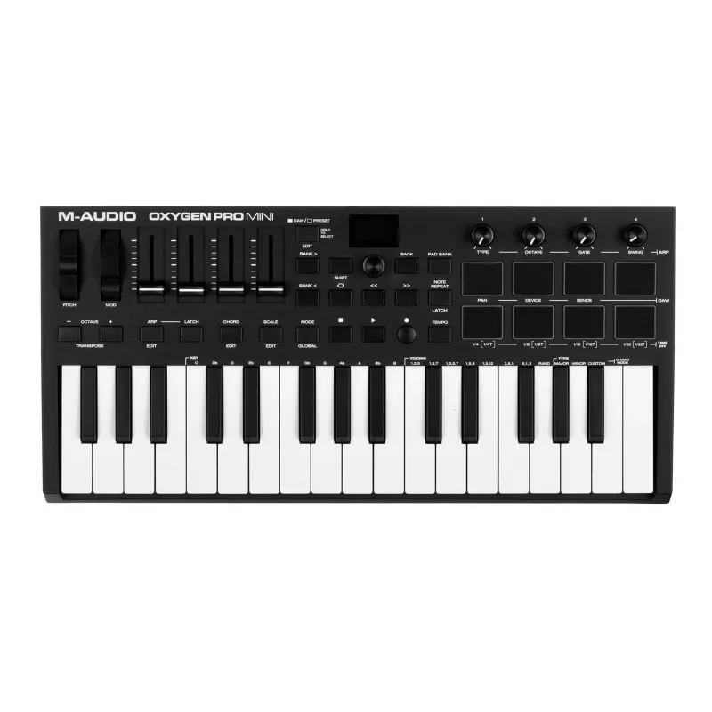 M-AUDIO Oxygen Pro Mini MIDI klaviatūra 32 taustiņi USB melna