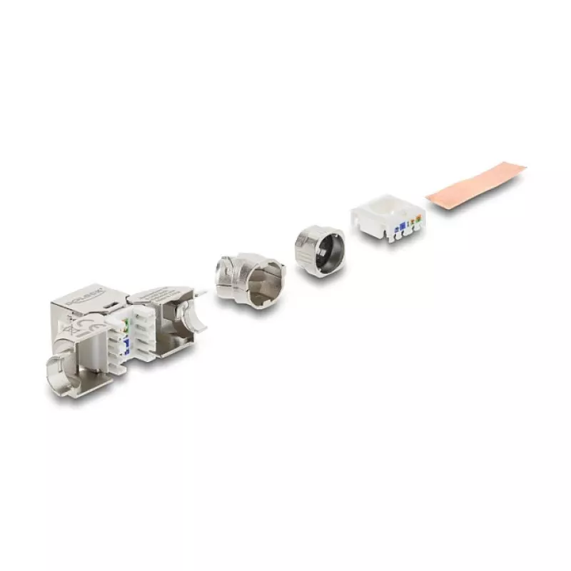 RJ45 Keystone Module Socket Cat.6A DELOCK 90798 — LSA terminācija