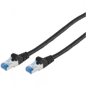 CAT6a S/FTP RJ45 komutācijas kabelis, 1 m, melns, Bez nosaukuma