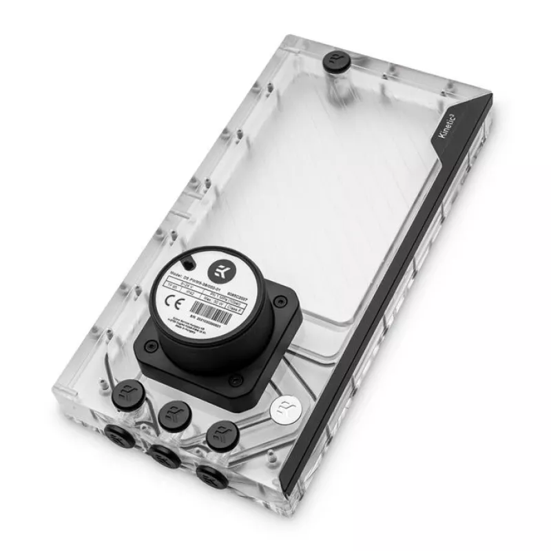EK Water Blocks EK-Quantum Kinetic3 FLT D5 PWM izlīdzināšanas tvertnes-sūkņa kombinācija - 280mm, D-RGB, akrils