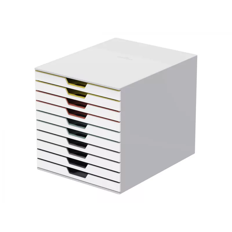 Dokumentu glabāšanas kaste Durable VARICOLOR Mix 10 Plastmasas Daudzkrāsains Balts 763027